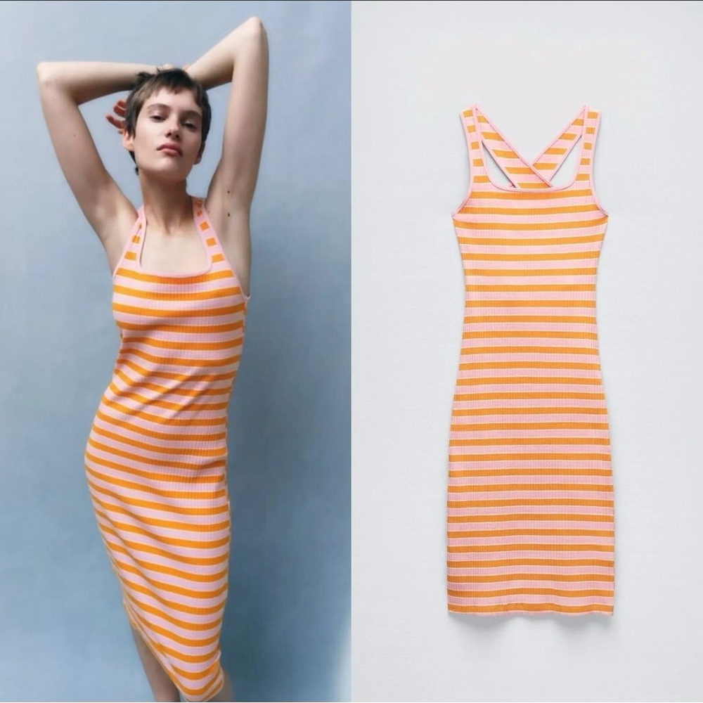 Zara midi stripe dress